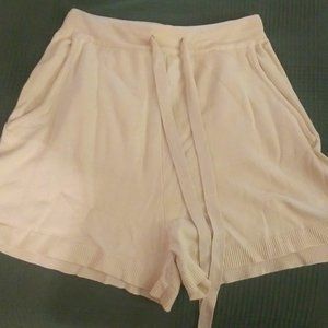 Pastel Yellow Knit Lounge Shorts
